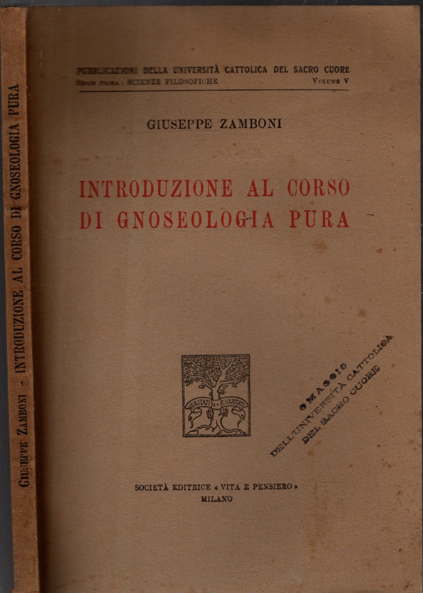 INTRODUZIONE AL CORSO DI GNOSEOLOGIA PURA