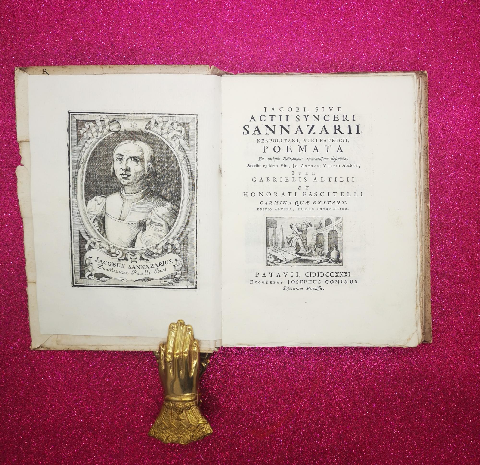 JACOBI, SIVE ACTII SINCERI SANNAZARII NEAPOLITANI VIRI PATRICII POEMATA 1731
