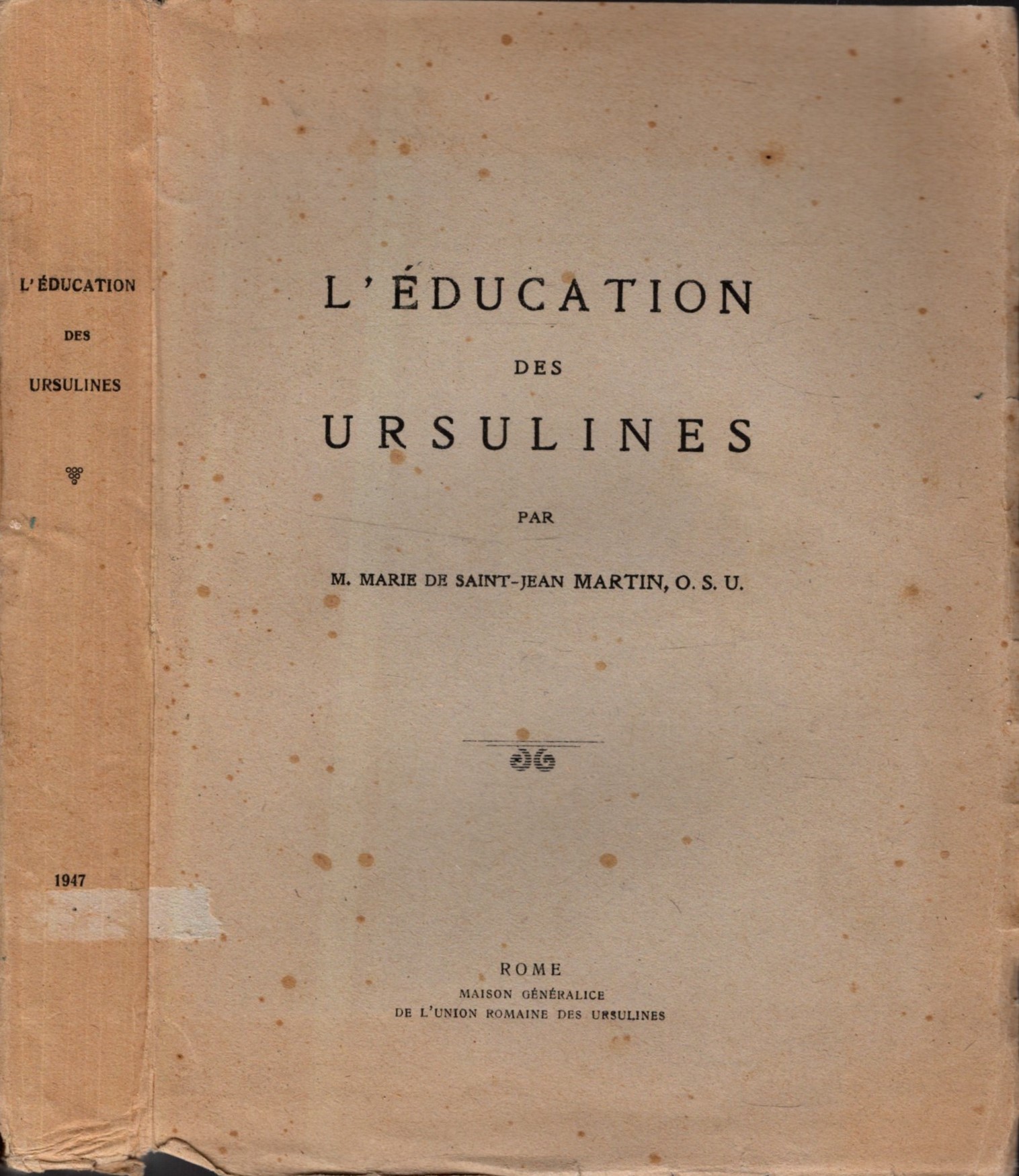 L'EDUCATION DES URLINES