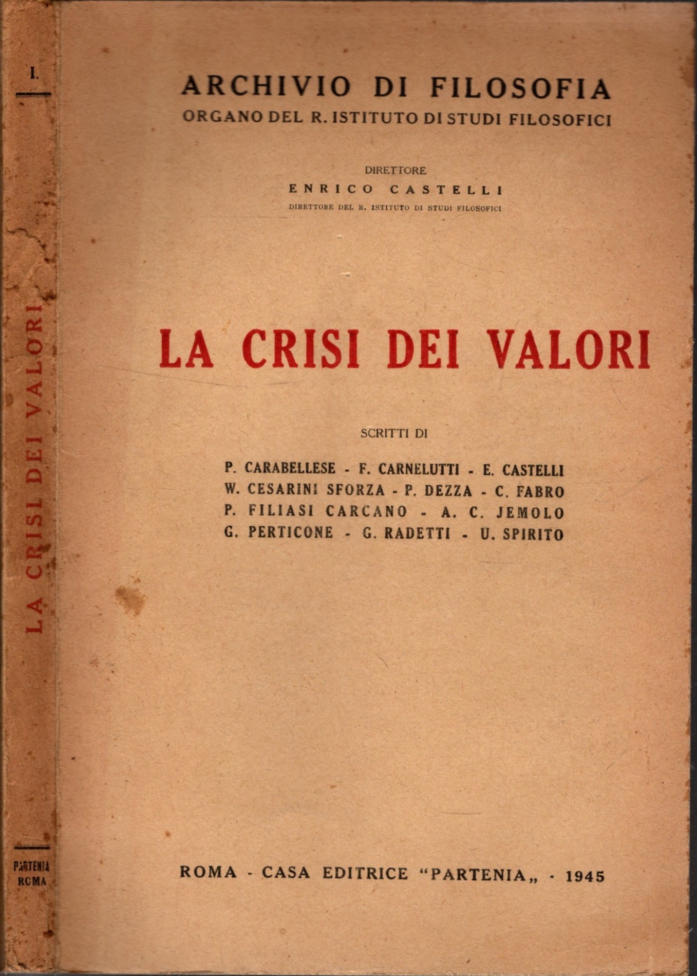 LA CRISI DEI VALORI