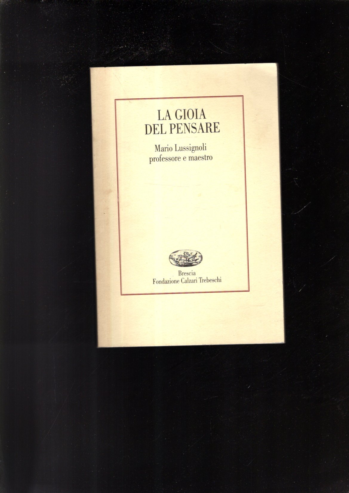 LA GIOIA DEL PENSARE MARIO LUSSIGNOLI PROFESSORE E MAESTRO