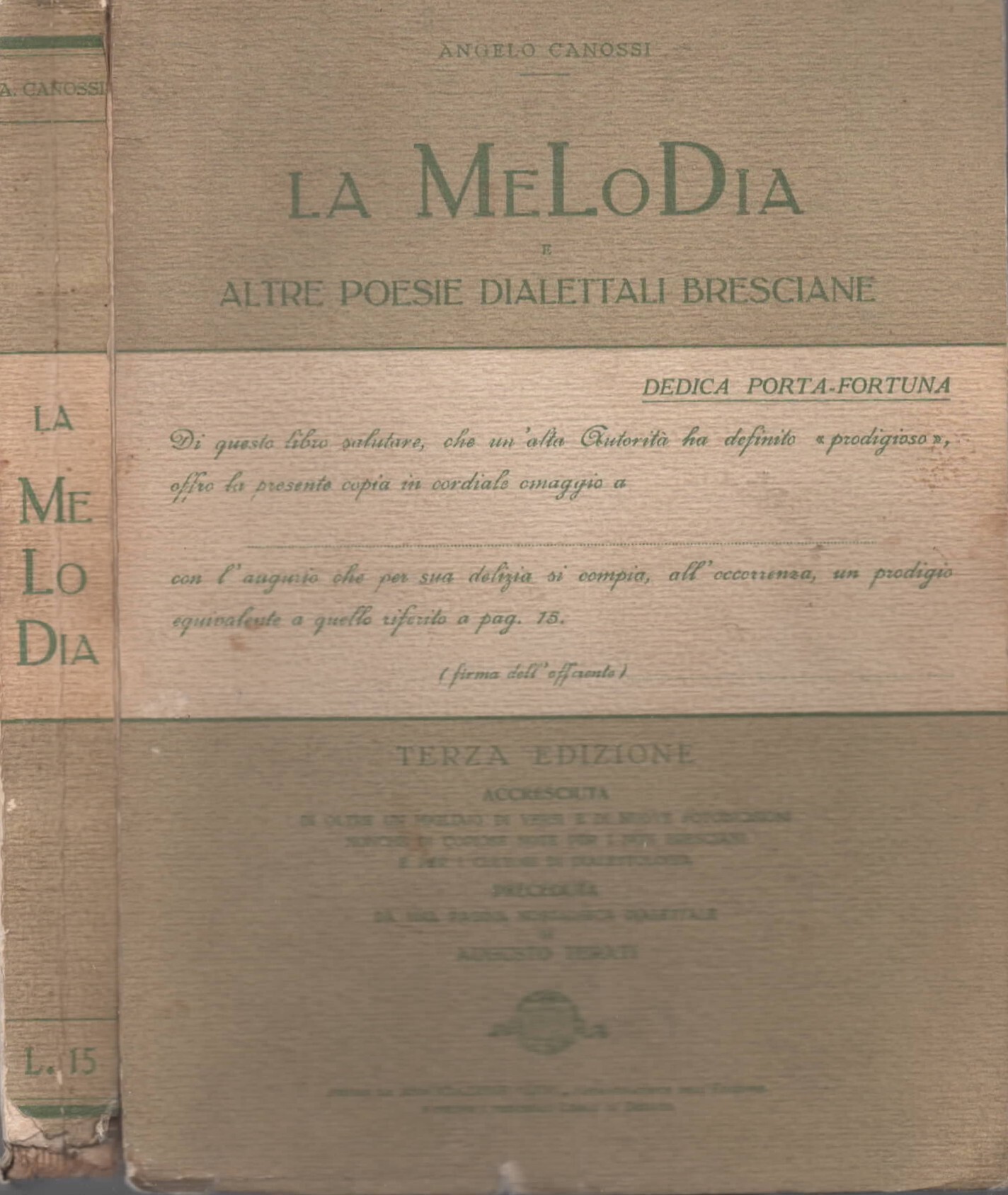 La Melodia e altre Poesie Dialettali Bresciane (terza edizione)