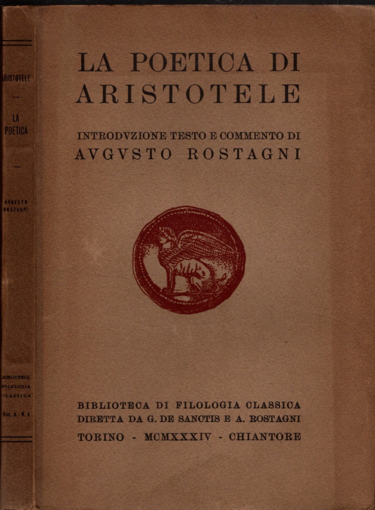 LA POETICA DI ARISTOTELE / AUGUSTO ROSTAGNI