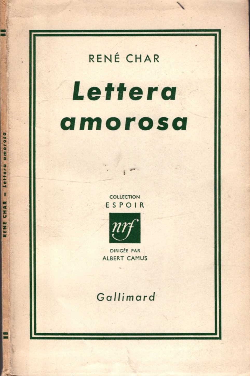 Lettera Amorosa Di René Char
