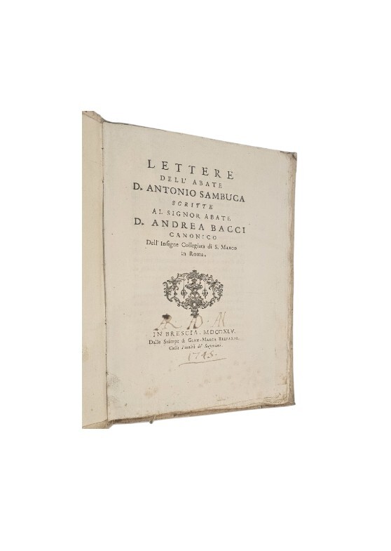 Lettere dell'abate Don Antonio Sambuca scritte al Sig. Abate Don …