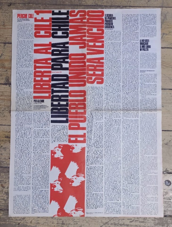 Libertà al Cile - Venezia 5 ottobre 1974 - manifesto …