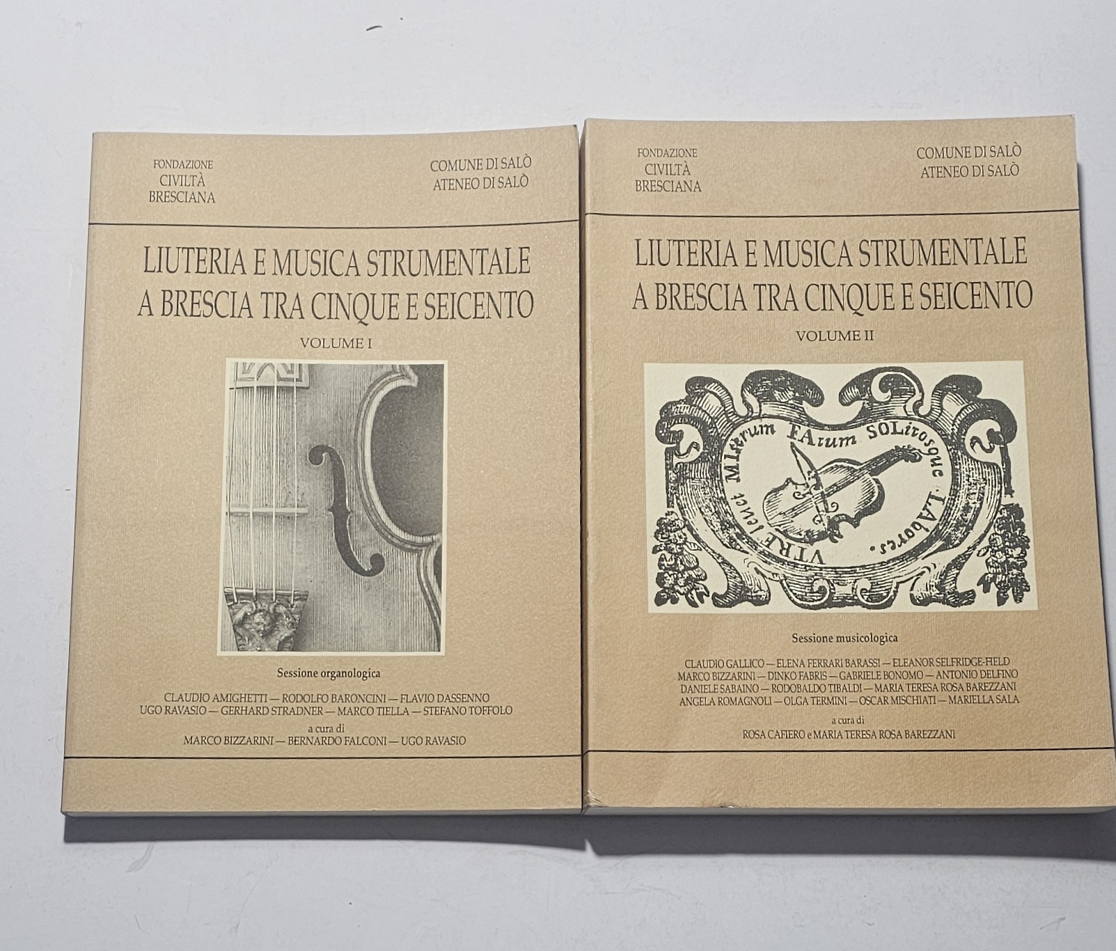 Liuteria Musica Brescia Cinque Seicento 2 Volumi 1992 Raro Strumenti