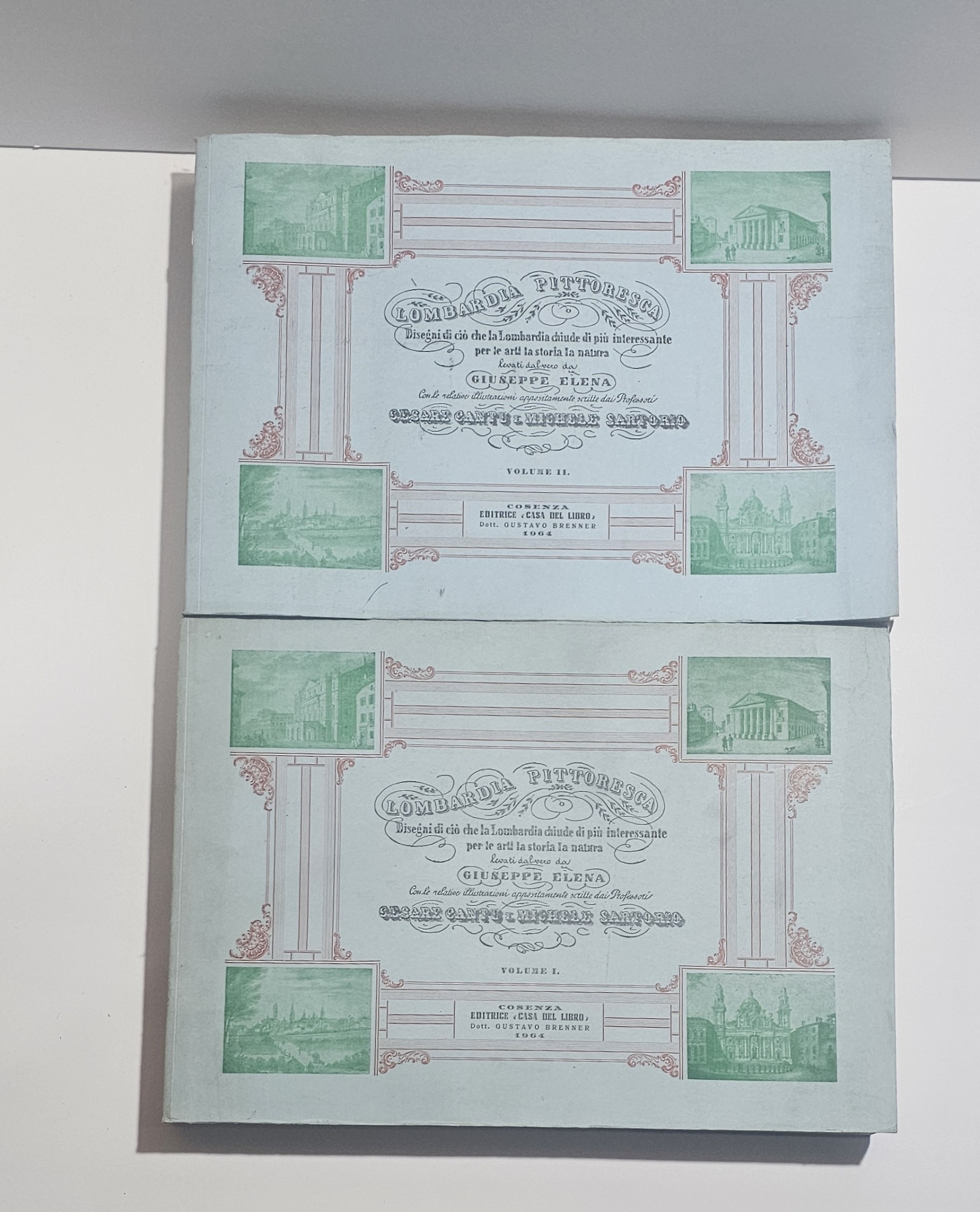 Lombardia pittoresca Giuseppe Elena libro arte incisioni vedute lombarde antico