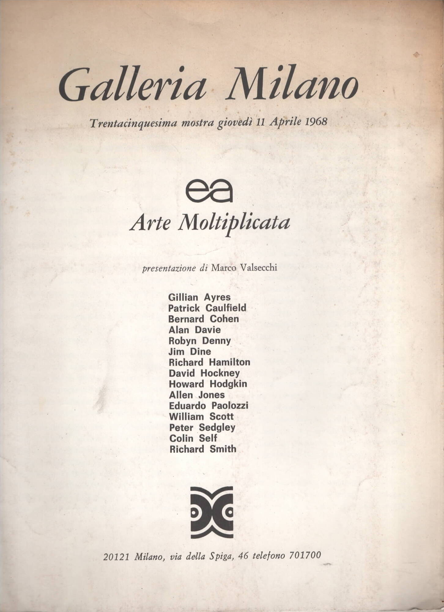 lotto 2 brochure "Arte moltiplicata" con manifesto