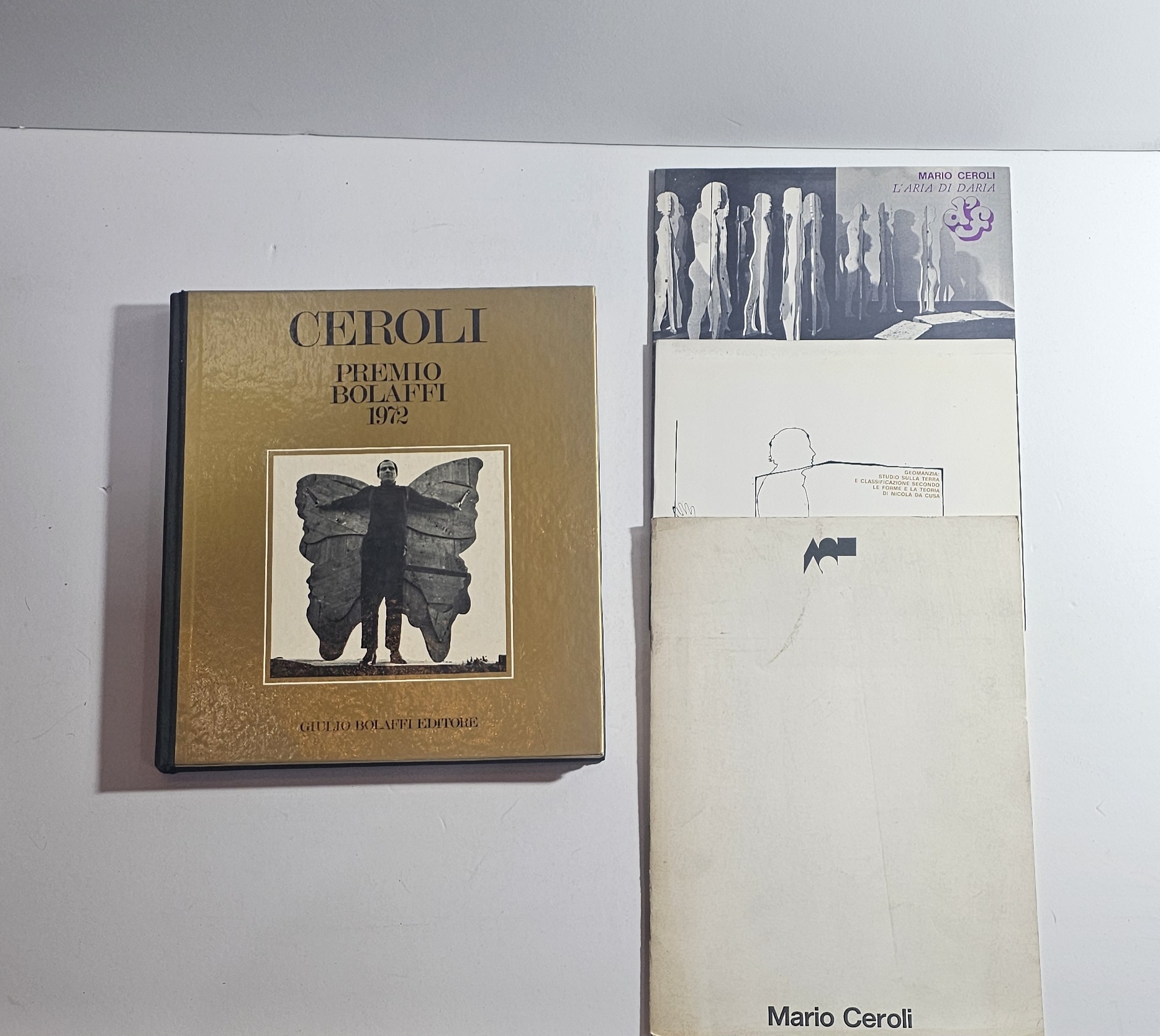 Mario Ceroli Premio Bolaffi 1972 catalogo arte + 3 cataloghi …