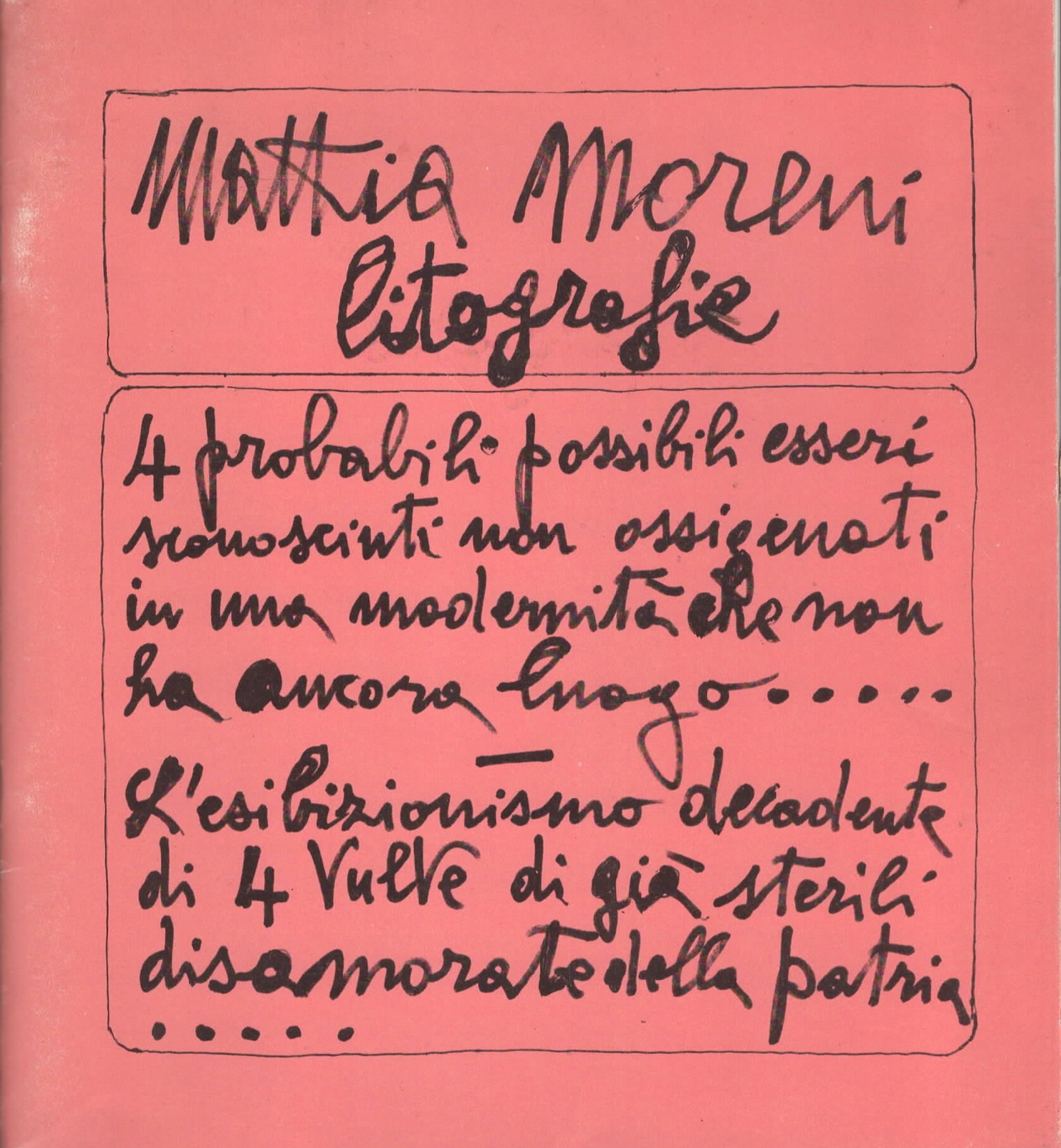 Mattia Moreni Litografie