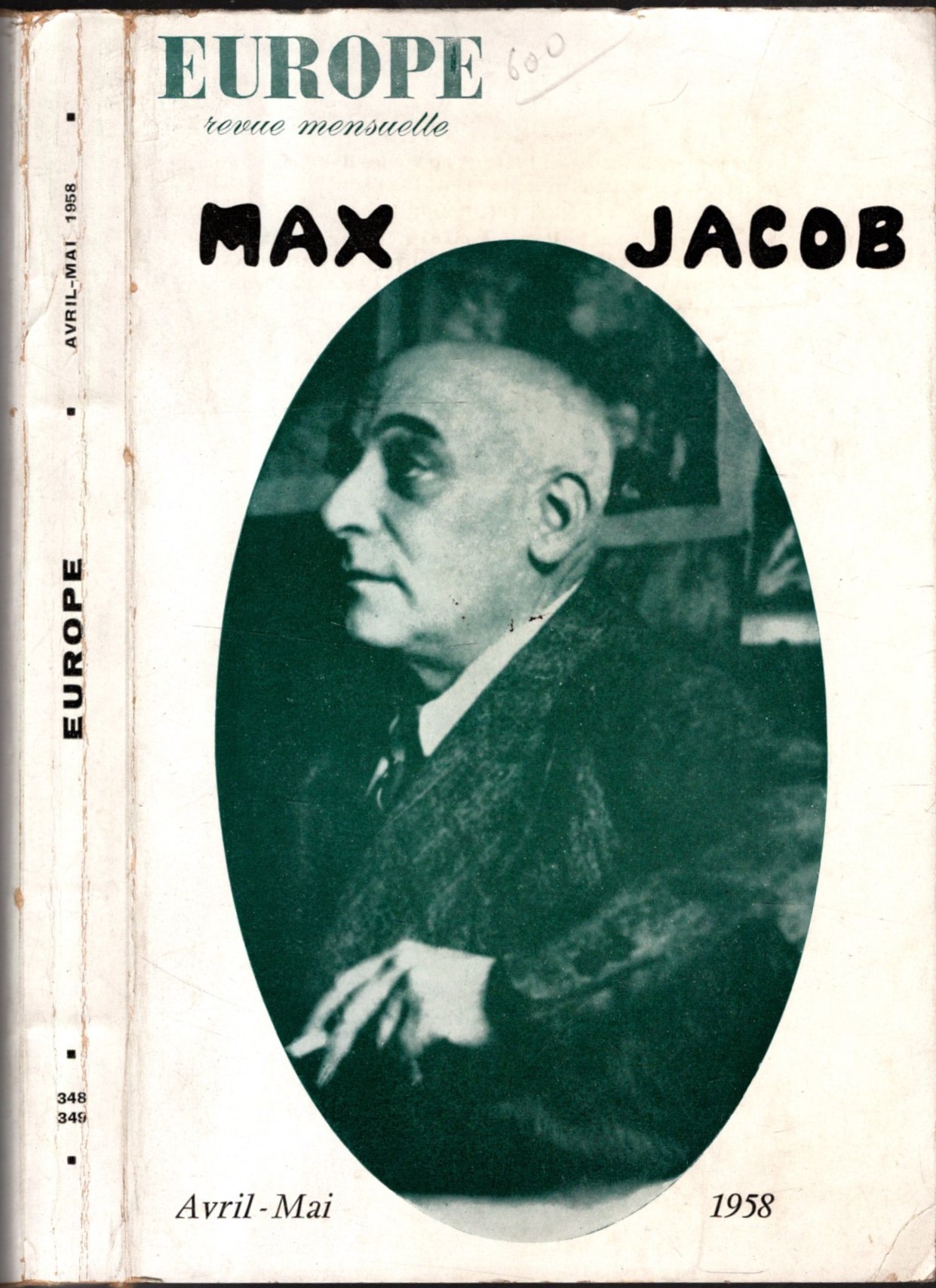 MAX JACOB EUROPE AVRIL-MAI 1958