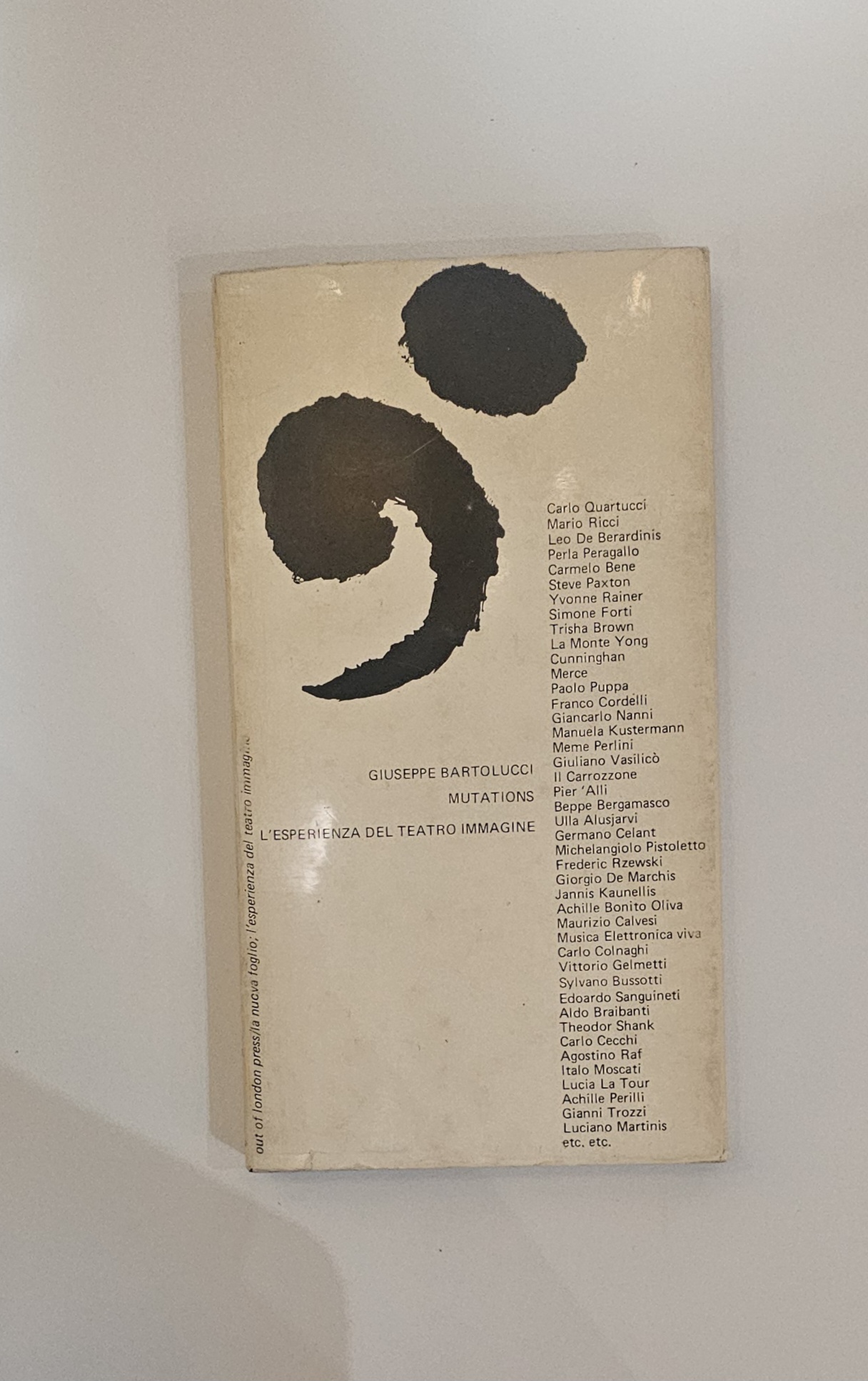 Bartolucci Mutations Teatro Immagine Arte Contemporanea OOLP Libro