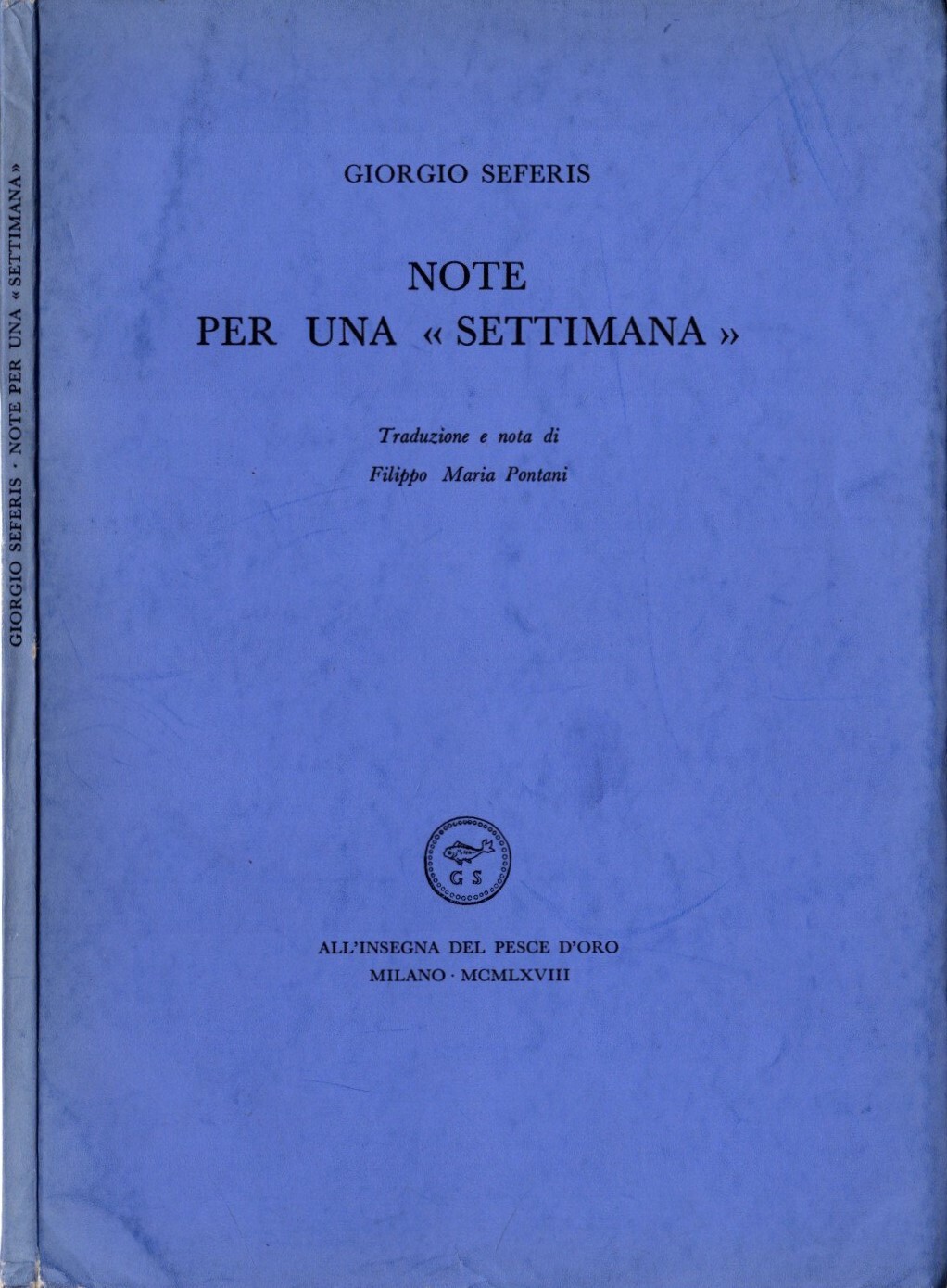 Note per una settimana - Giorgio Seferis