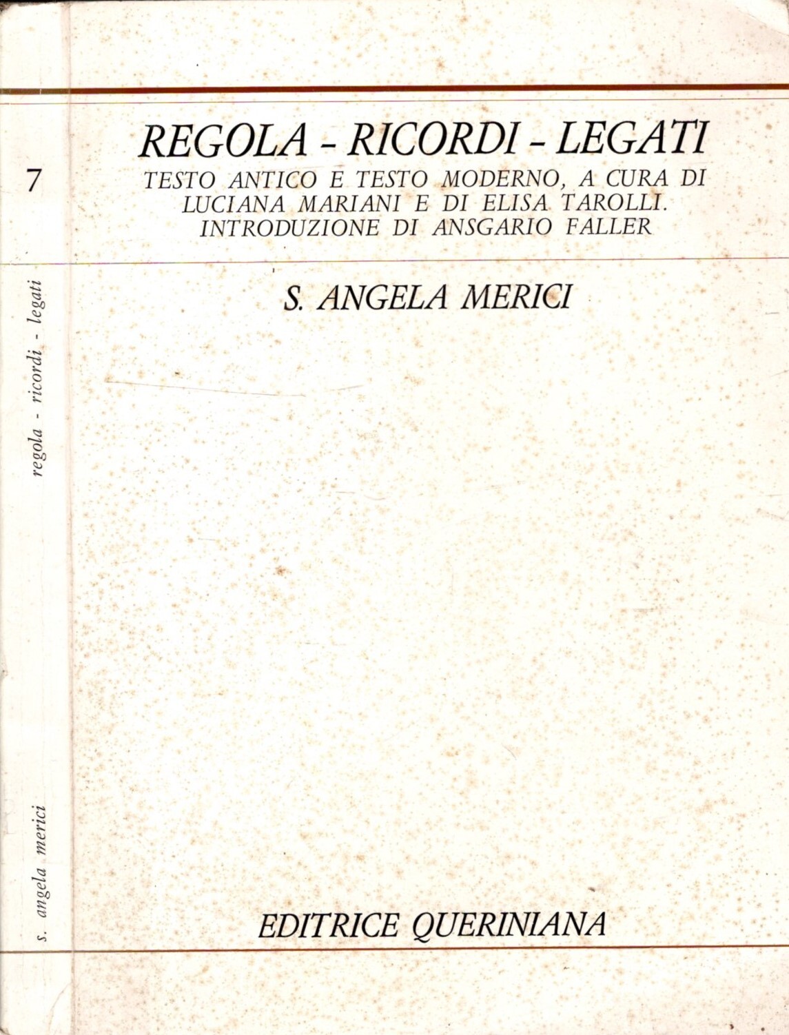 REGOLA RICORDI LEGATI TESTO ANTICO E TESTO MODERNO