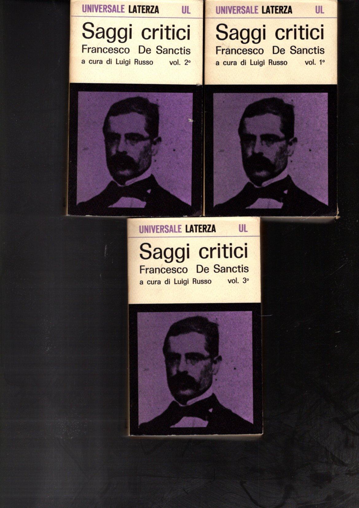 SAGGI CRITICI FRANCESCO DE SANCTIS 3 VOL