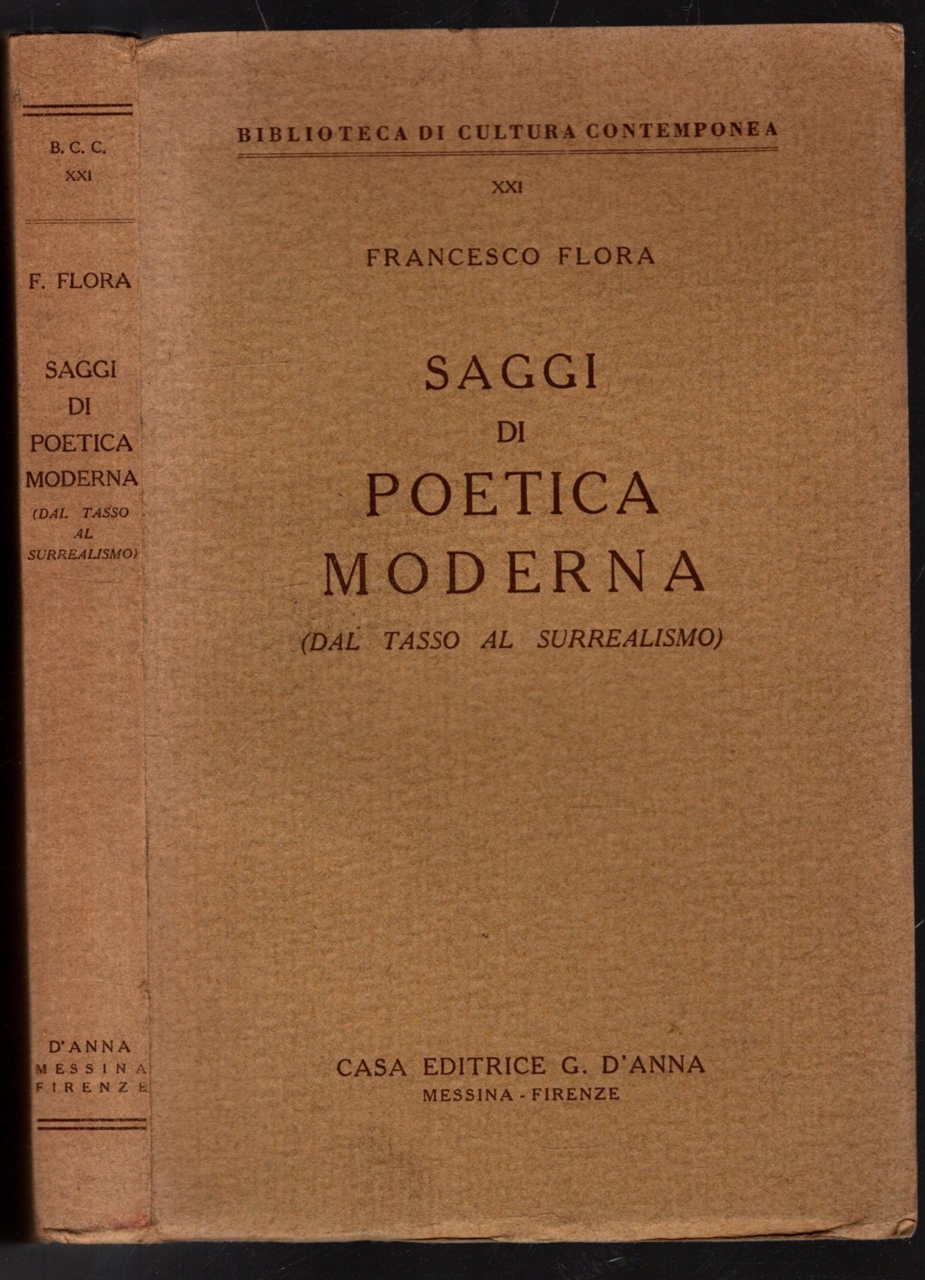 SAGGI DI POETICA MODERNA (DAL TASSO AL SURREALISMO)
