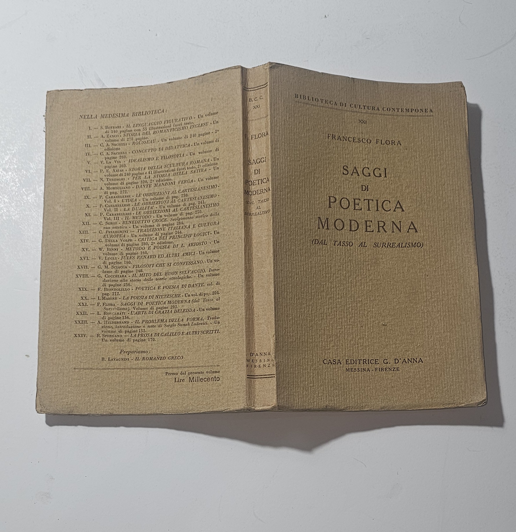 Saggi Di Poetica Moderna Di Francesco Flora Dal Tasso Al …