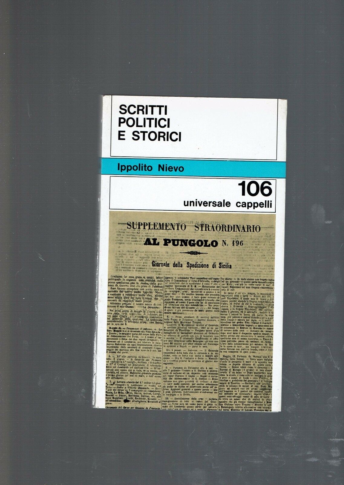 SCRITTI POLITICI E STORICI** IPPOLITO NIEVO ** CAPPELLI 1965