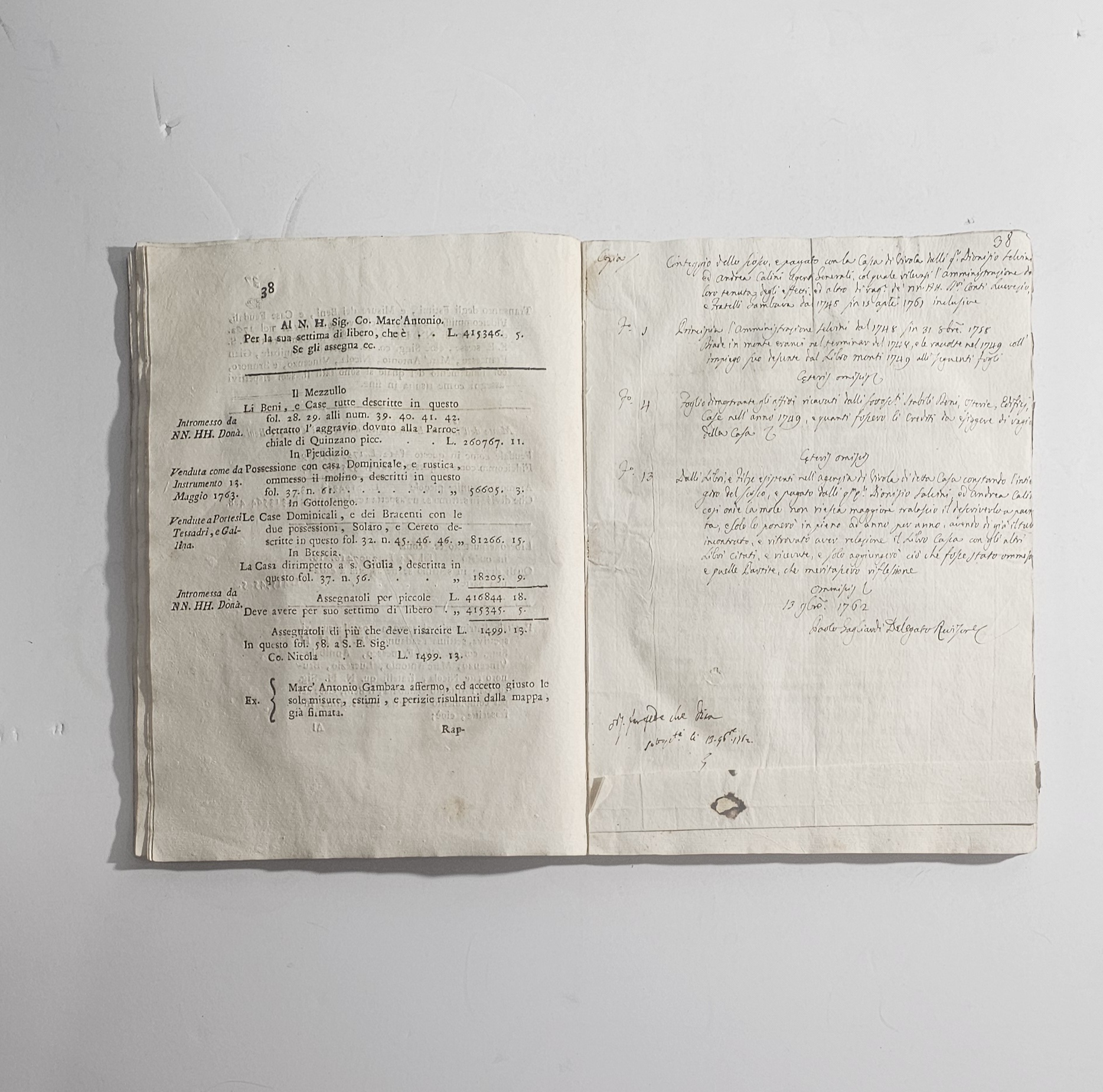 Stampa cittadino Vincenzo Gambara et M Q.I. contro le cittadine …