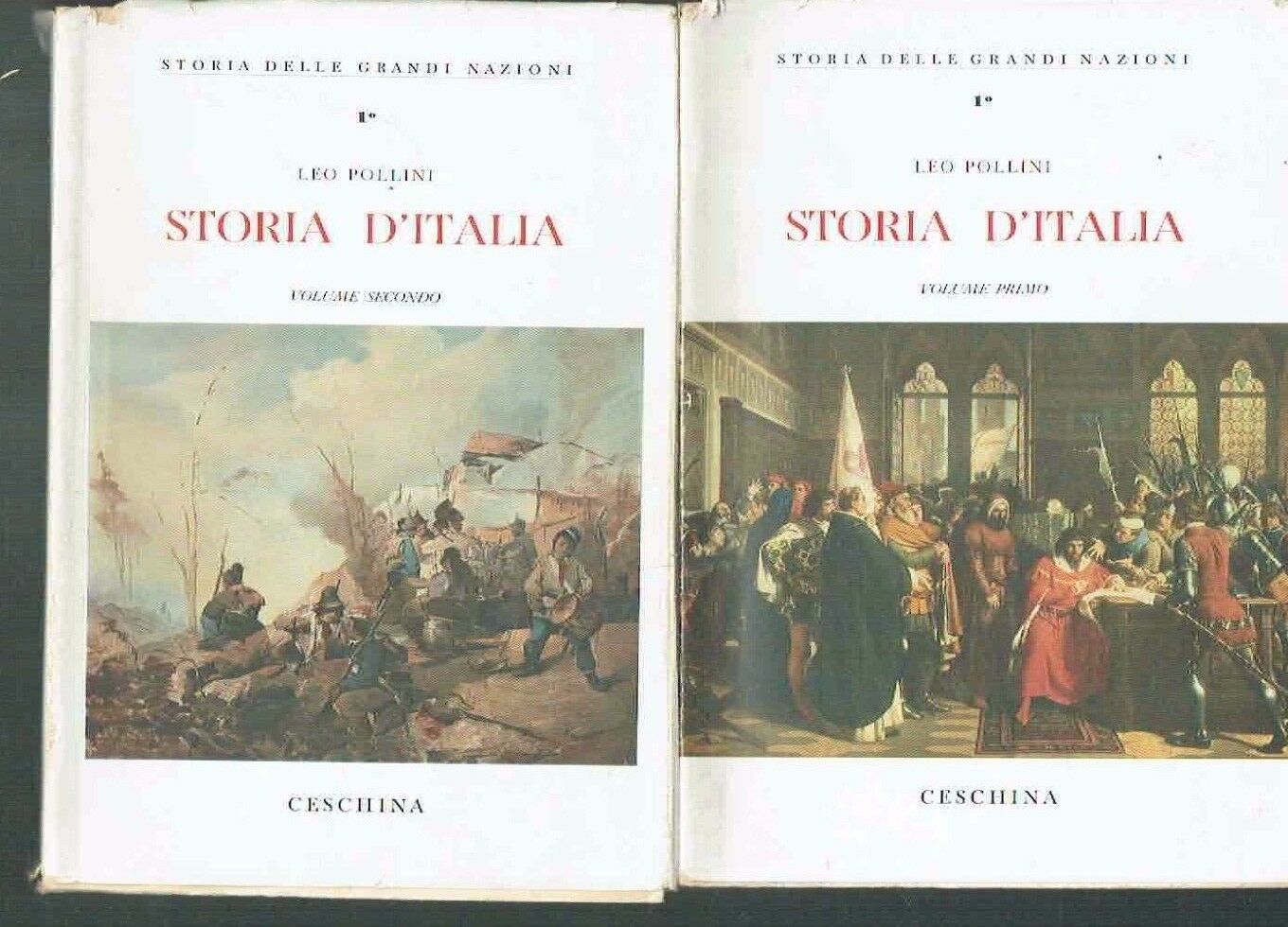 STORIA D'ITALIA 2 VOLUMI ** LEO POLLINI ** CESCHINA 1958
