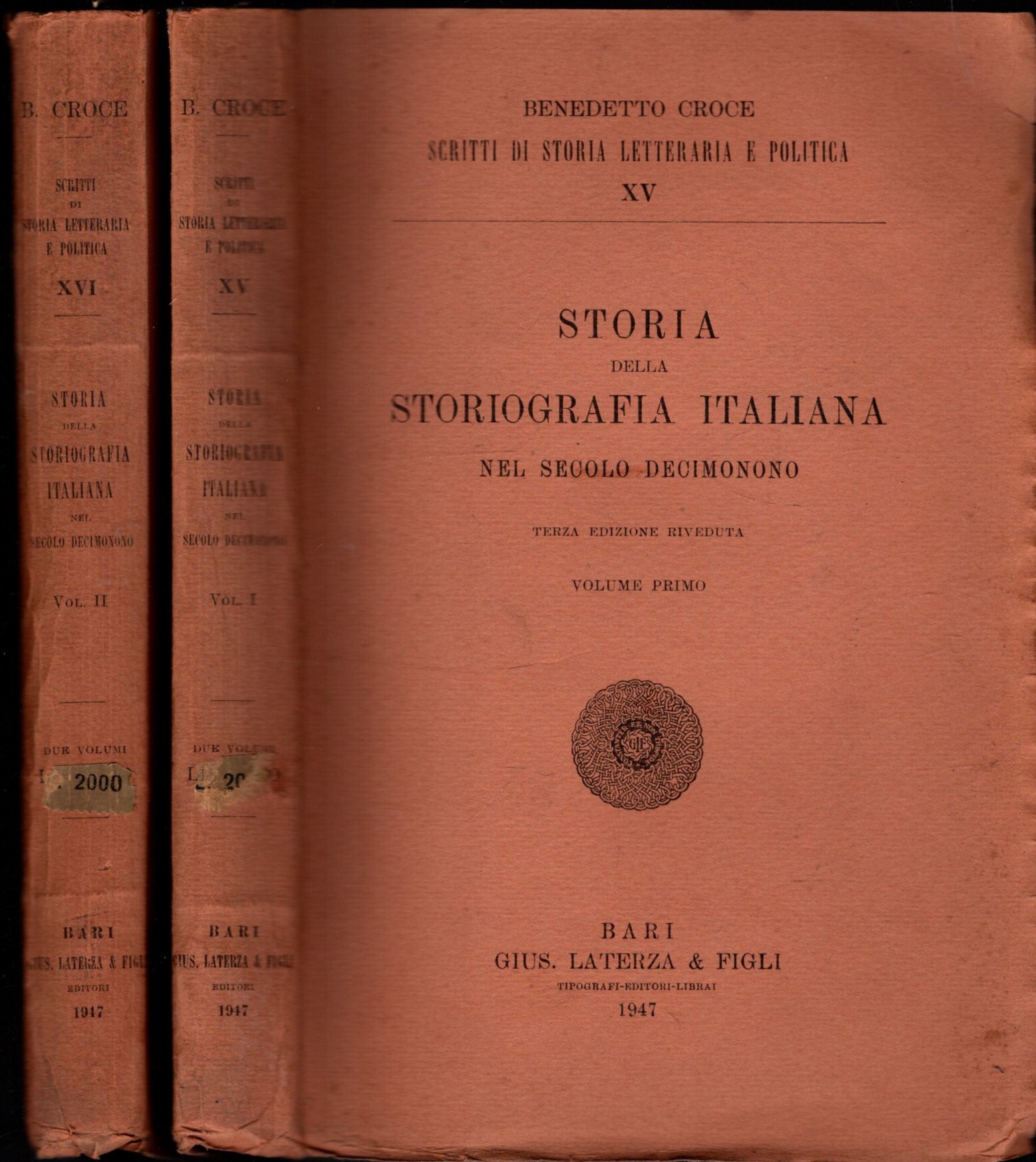 STORIA DELLA STORIOGRAFIA ITALIANA NEL SEC. DECIMONONO 2 VOL.