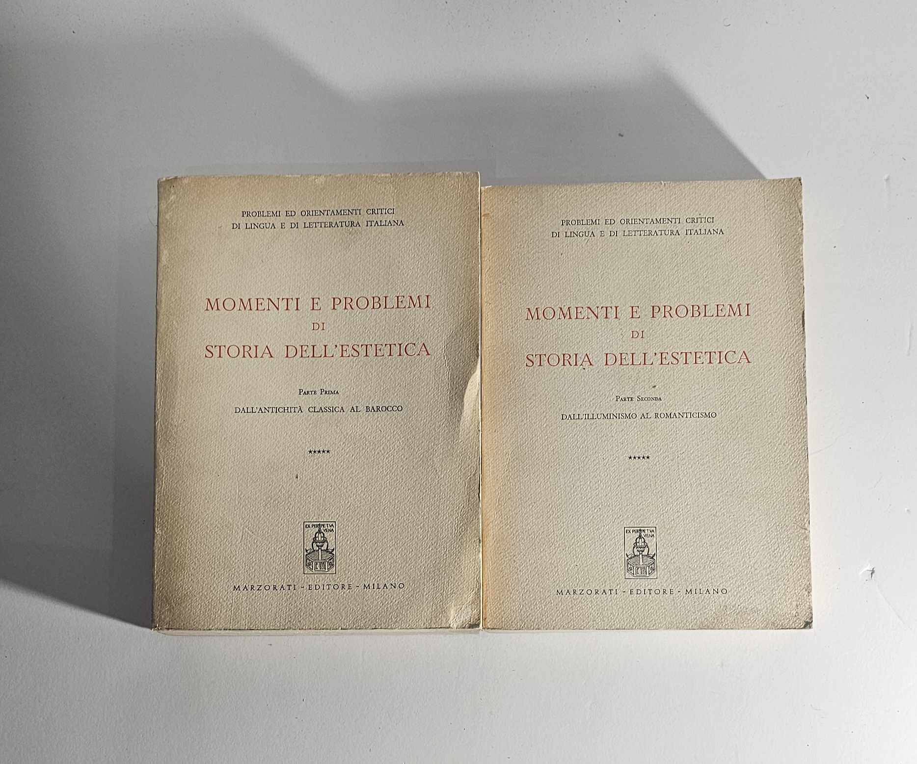 Storia Estetica Momenti Problemi 2 Volumi Marzorati Filosofia