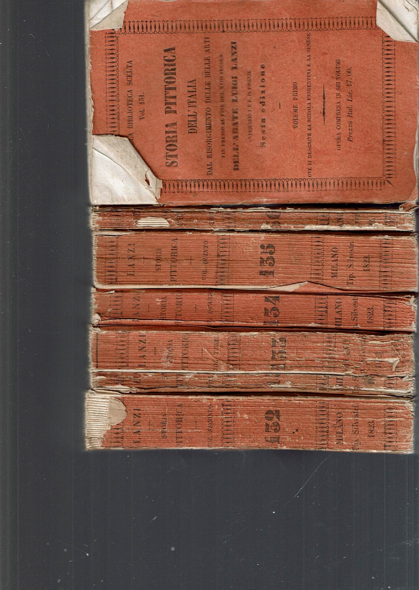 Storia Pittorica Della Italia 6 Vol. di Luigi Lanzi