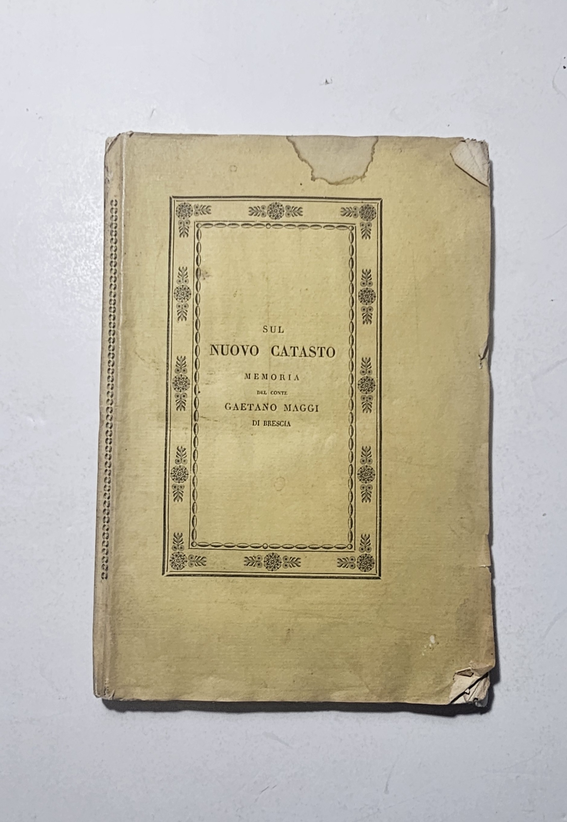 Sul Nuovo Catasto – Memoria del Conte Gaetano Maggi di …