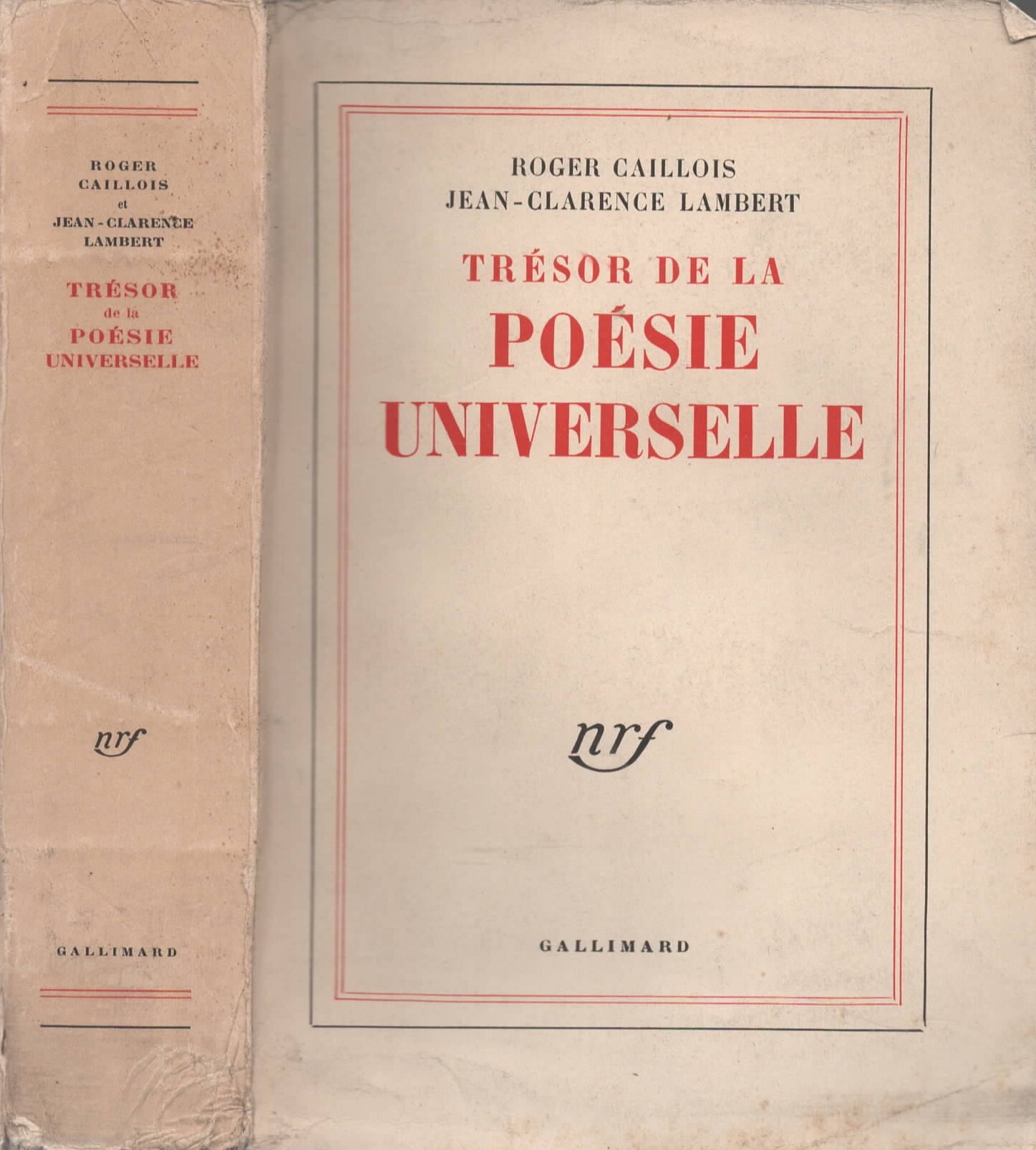 Trésor de la poésie universelle di Roger Caillois e Jean-Clarence …