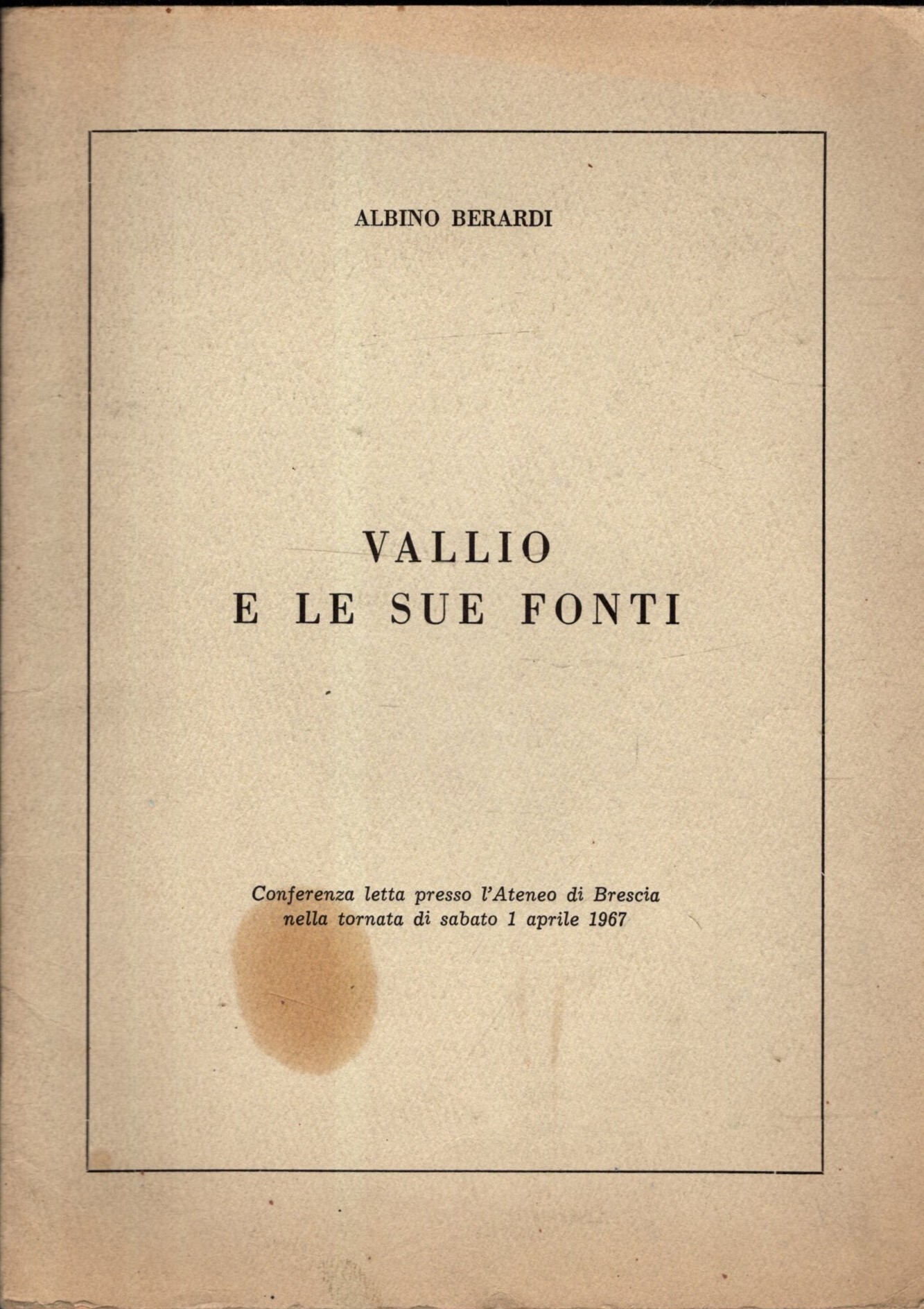 VALLIO E LE SUE FONTI