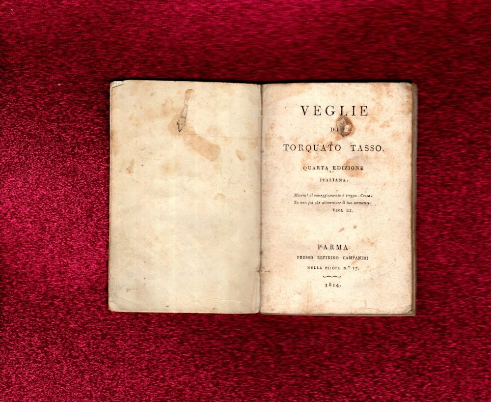 VEGLIE DI TORQUATO TASSO PARMA PRESSO CAMPANINI 1814