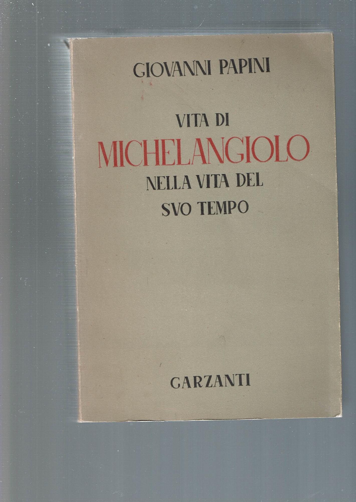 VITA DI MICHELANGIOLO NELLA VITA DEL SUO TEMPO**