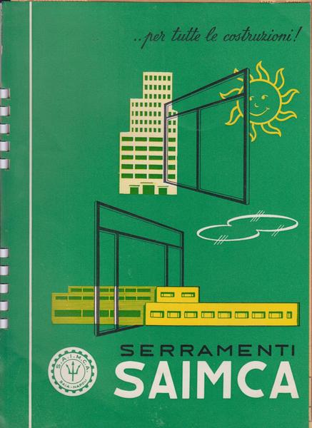 Pubblicità catalogo serramenti Saimca 1960