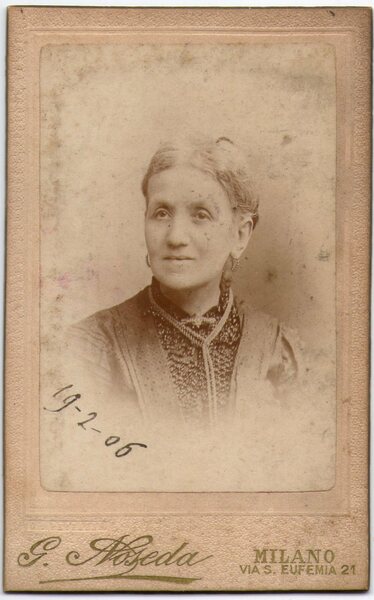 Foto photo ritratto di signora by G. Noseda Milano cdv …