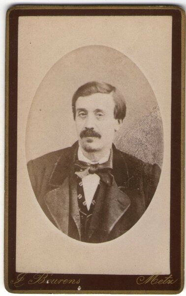 Foto photo cdv gentiluomo con baffi by J. Bourens Metz …