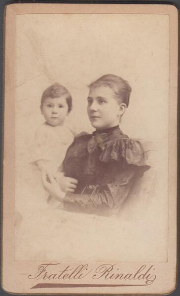 Foto photo cdv ritratto gentildonna con bambino by F.lli Rinaldi …