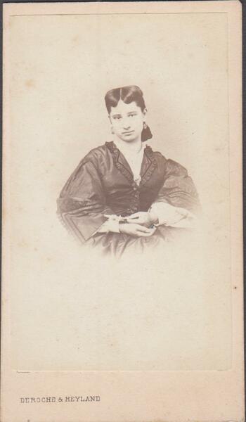 Foto photo cdv gentildonna in posa by Deroche & Heyland …