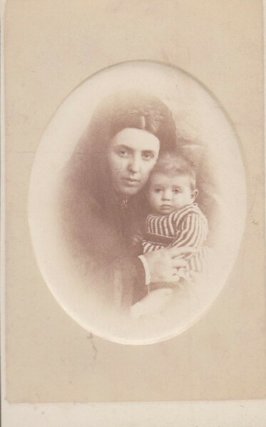 Foto photo cdv gentildonna con bambino in ovale by G. …