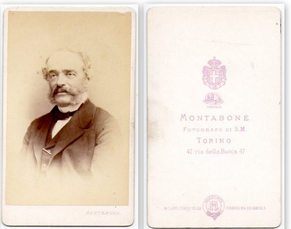 Foto photo cdv ritratto di gentiluomo con baffi by Montabone …