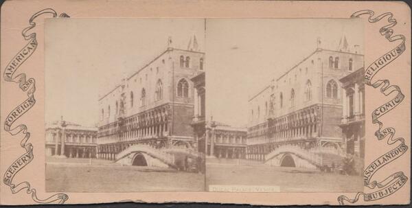 Foto photo stereoscopica Palazzo Ducale Venezia 1890 c.a.