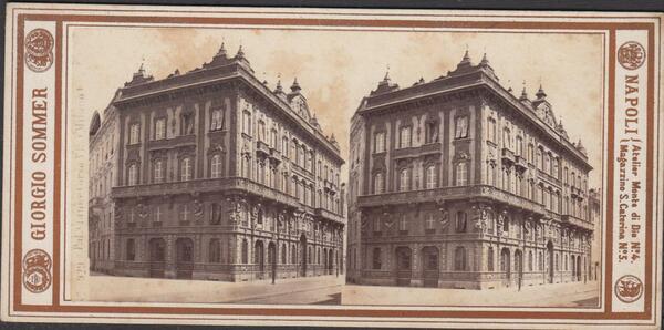 Foto photo stereoscopica Palazzo Miani e corso Vittorio Emanuele Milano …