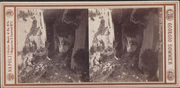 Foto photo stereoscopica Piedigrotta Napoli by Sommer 1890 c.a.