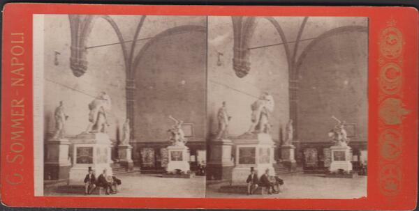 Foto photo stereoscopica Loggia dei Lanzi Firenze by Sommer 1890 …