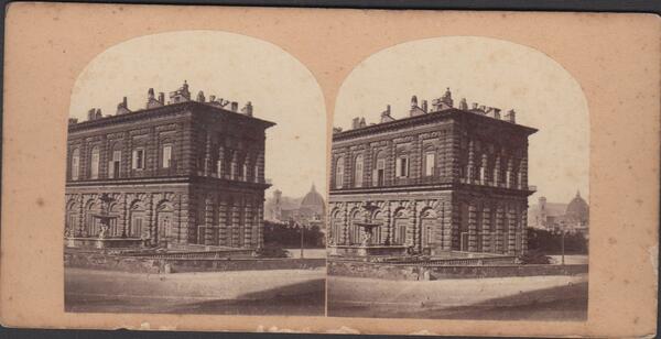 Foto photo stereoscopica Palazzo Pitti Firenze by Anonimo 1890 c.a.