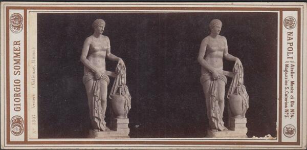 Foto stereoscopica Venere Vaticano Roma by Sommer 1890 c.a.