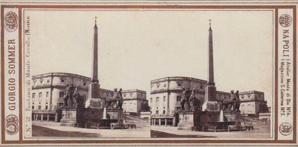 Foto stereoscopica Fontana di Monte Cavallo Roma by Sommer 1890 …