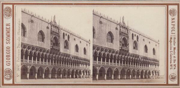 Foto stereoscopica Palazzo Ducale Venezia by Sommer 1890 c.a.