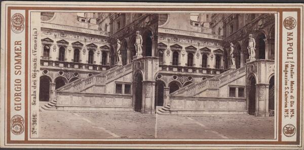 Foto stereoscopica Scala dei Giganti Venezia by Sommer 1890 c.a. …