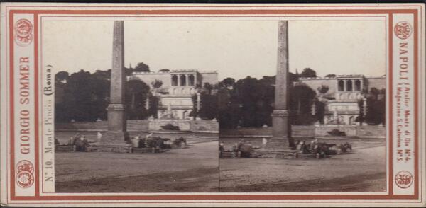 Foto stereoscopica Monte Pincio Roma by Sommer 1890 c.a.